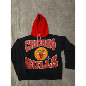 Chicago Bulls Vintage Team Glasgow 90s Kids Hoodie‎ Black And Red Basketball